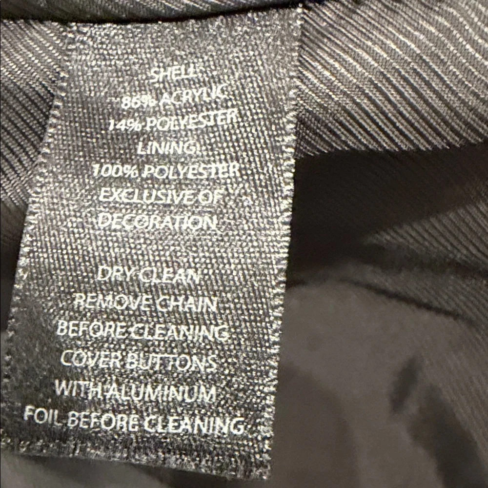 🌿 NWT WHBM Metallic Tweed Blazer ✨ Lightweight Spring Layer Chain Detail Size 00 - Picture 15 of 16